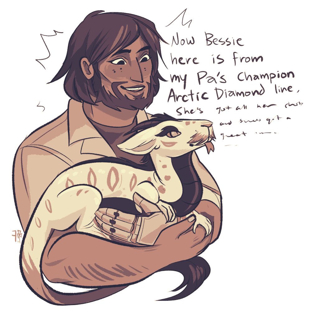 #mchanzo
au where they're dragon breeders, as in. dragons are the new dogs now. they make a beautiful grandson 