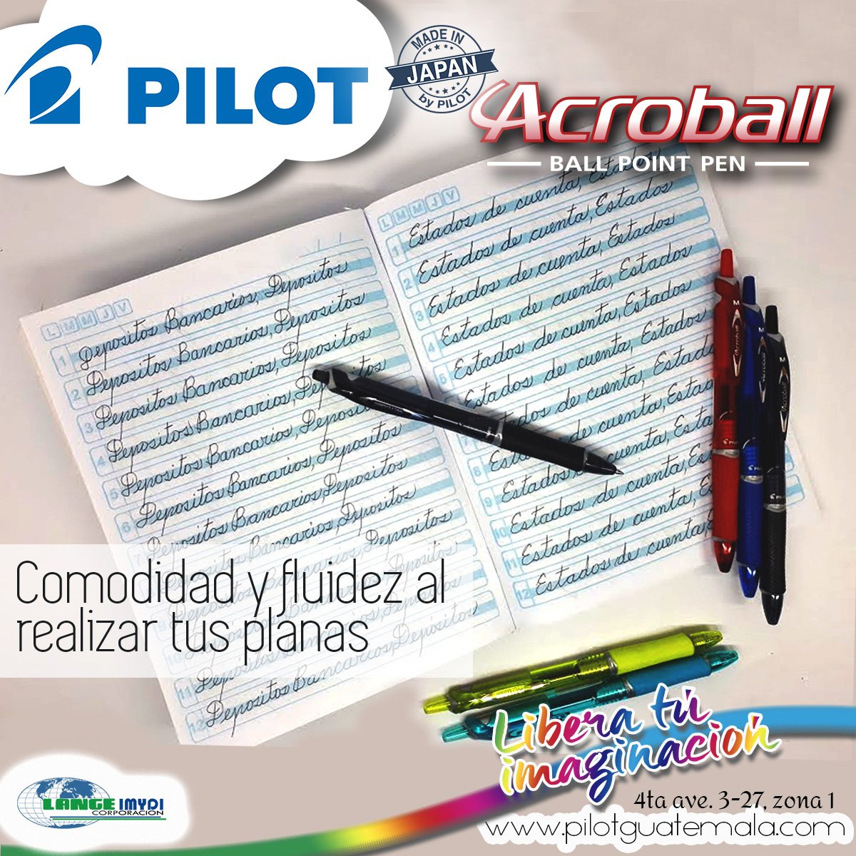 Boligrafo Pilot Gel 0.5 Fino Azul G-1 – Acosa Guatemala