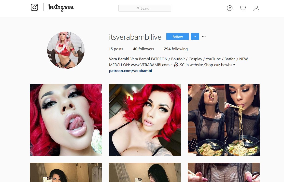 @VeraBambiLIVE you probably did not make a new Instagram named "itsver...
