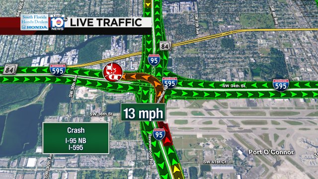 Crash on I-95 NB approaching I-595 #traffic https://t.co/f4M0LKamTJ