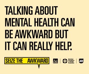 When it comes to mental health, awkward silences don’t have to be a bad thing. Learn how you can #SeizeTheAwkward with <a href="/jedfoundation/">JED</a>, <a href="/AdCouncil/">Ad Council</a> &amp; AFSP’s new campaign at SeizeTheAwkward.org youtu.be/RIowIKzEgT0