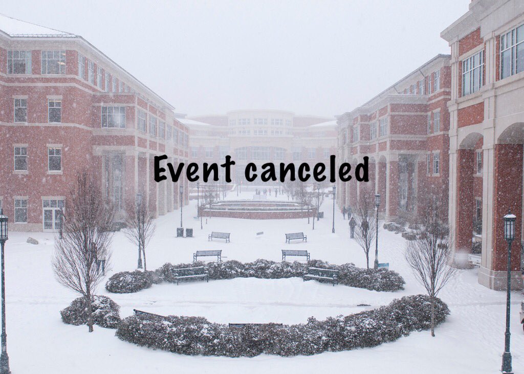 ATTENTION: Due to the snow there will be no rush event today. Stay tuned for other rush events this week and stay warm ☃️