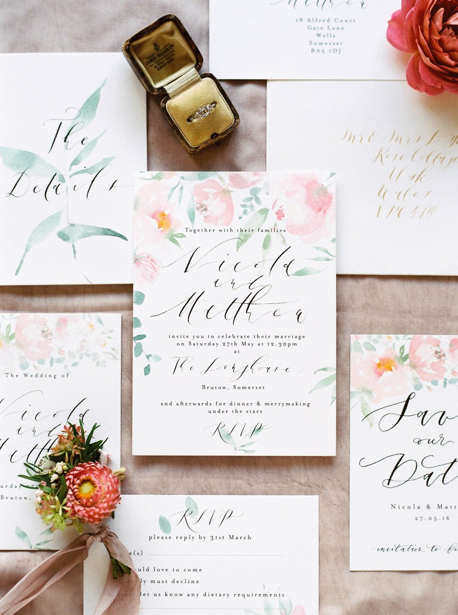 Excited to share the latest addition to my #etsy shop: Summer Florals Wedding Stationery / Watercolour Wedding Invite / Calligraphy / Blush / Pink etsy.me/2DbNrdk #weddings #pink #green #wedding #invitation #stationery #watercolour #handpainted #calligraphyset