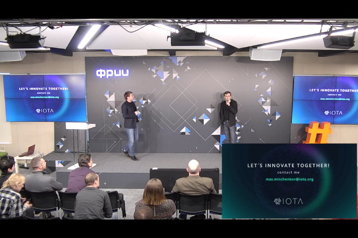 CryptoExpertRev's tweet photo. RT DomSchiener - RT iotatoken: IOTA's Max Minchenkov and Sergey Ivancheglo (c___f___b) presenting IOTA in Russia https://t.co/NyrX2Ig4rN