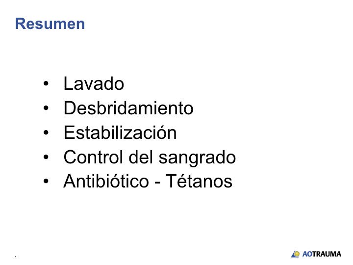 #AOTBCN18 Tratamiento de fracturas abiertas