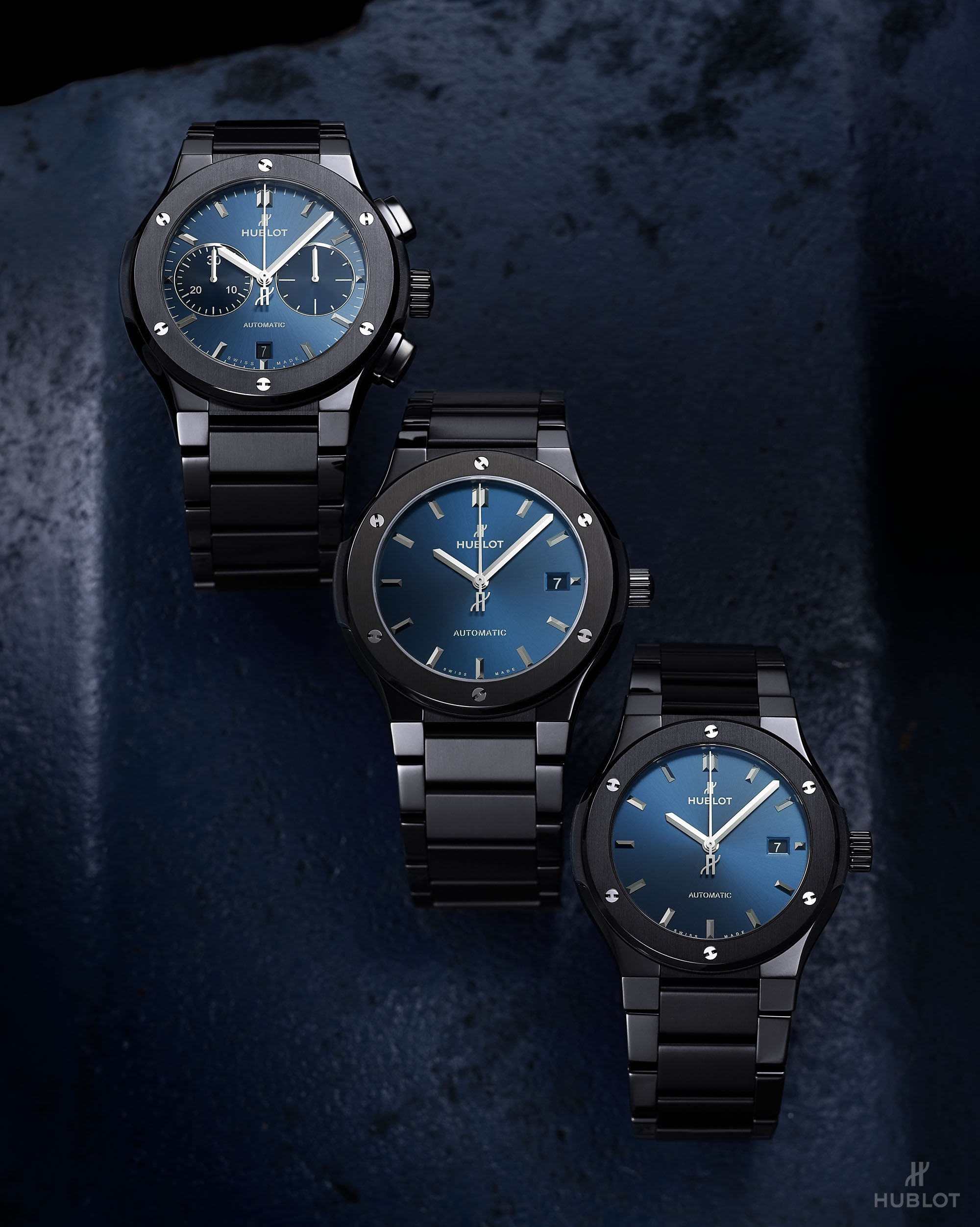 Hublot ceramic top blue bracelet