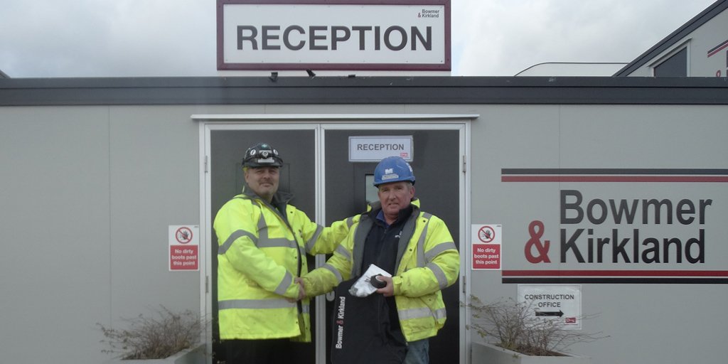 Well done Thomas for getting a Green Card from @bandkbuild at the #watersidecampus #Northampton. Thomas was given the award for 'working safely & adhering to all the required confitions of his work. He consistently demonstrates a high standard of safety during his working day.'