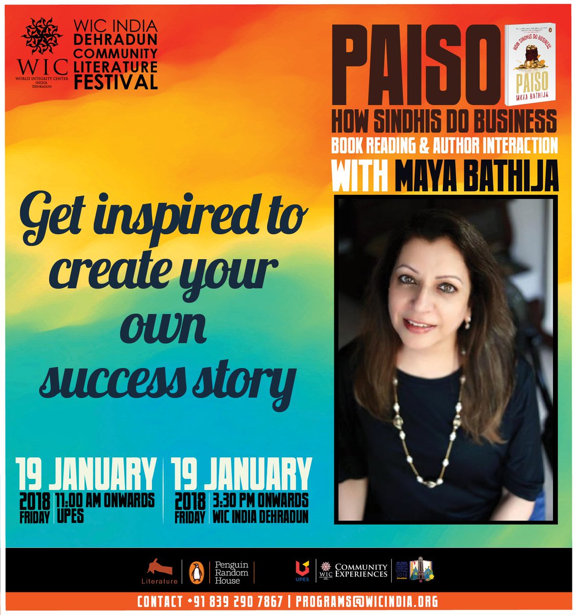 WIC_India's tweet photo. What’s YOUR Favorite Success Story?
#ExpectMore #WICIndiaDehradun #Dehradun #CommunityExperience #DCLF #DCLF2018 #Lifestyle #Community #Paiso #reading #books #author #session #interactivsession #book #reading #writer #literature #friday #literatureismyworld #chaseyourdreams https://t.co/eHddFTab04