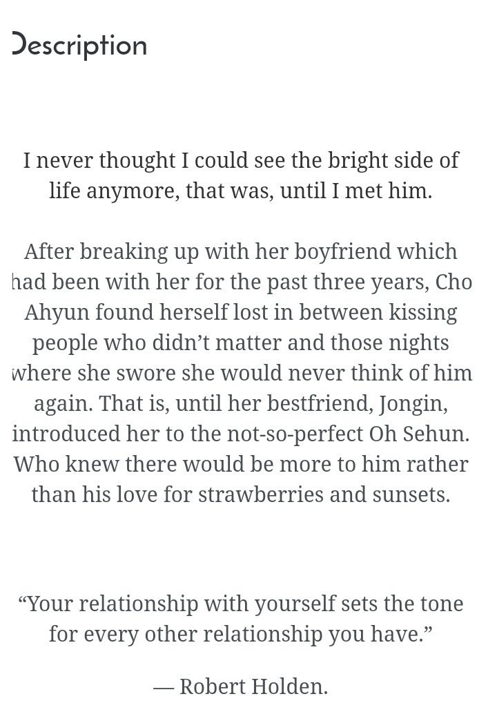  Collide Romance, Sweet Completed Sehun x OCI swear sehun is so so sweet~ you are going to fall deep deep and deeper for him  enjoy!  http://www.asianfanfics.com/story/view/1083986/collide-romance-exo-sehun