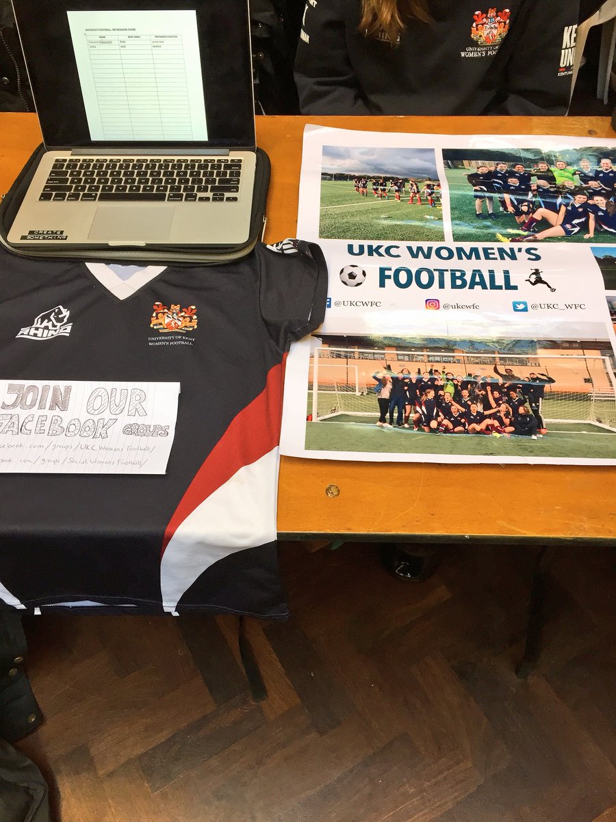 Come sign-up for women’s football at Refreshers fair in Eliot hall <a href="/TheTeamKent/">Team Kent</a> <a href="/KentUnion/">Kent Union</a> <a href="/UniKent/">University of Kent</a>