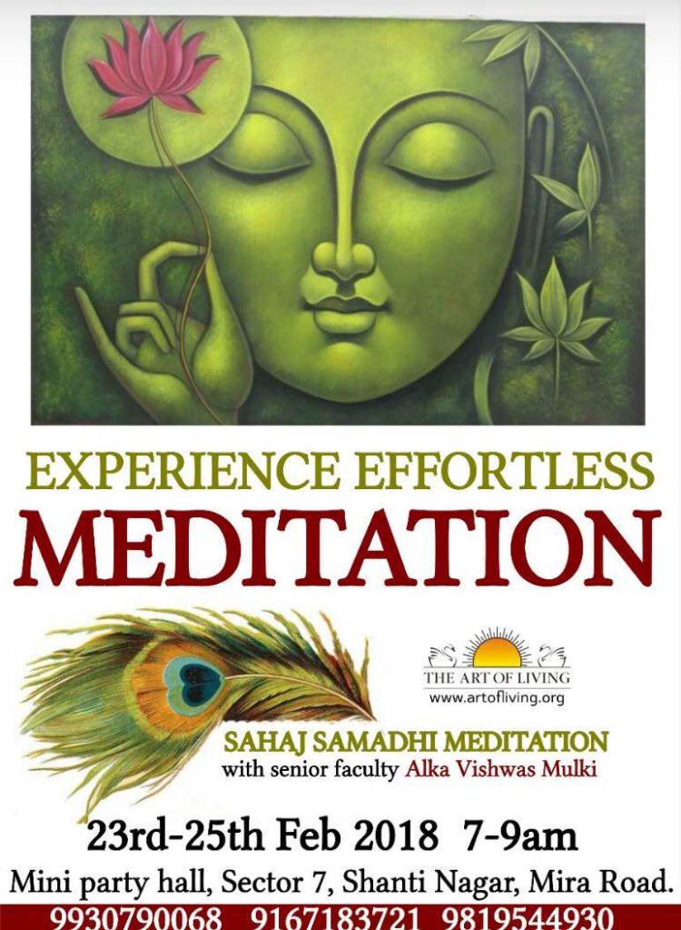 AolMiraroad's tweet image. ART of Meditation @miraroadinfo @miraroadmumbai @MumbaiPolice @miraroadmumbai