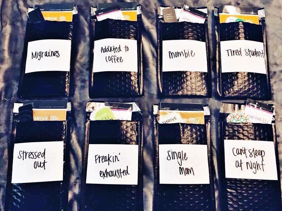 Getting some happy packs ready to send 📫 #happypacks #thrivelife #yougottatrythis