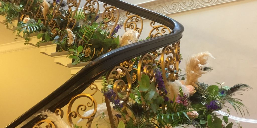 What are the floral trends for 2018 going to be? Well the great news if you love our floral staircase is that <a href="/rickypaulfloral/">Ricky Paul Flowers</a> believe "that couples will concentrate on statement pieces with the beloved flower wall morphing into flower installations instead." #weddingflowers