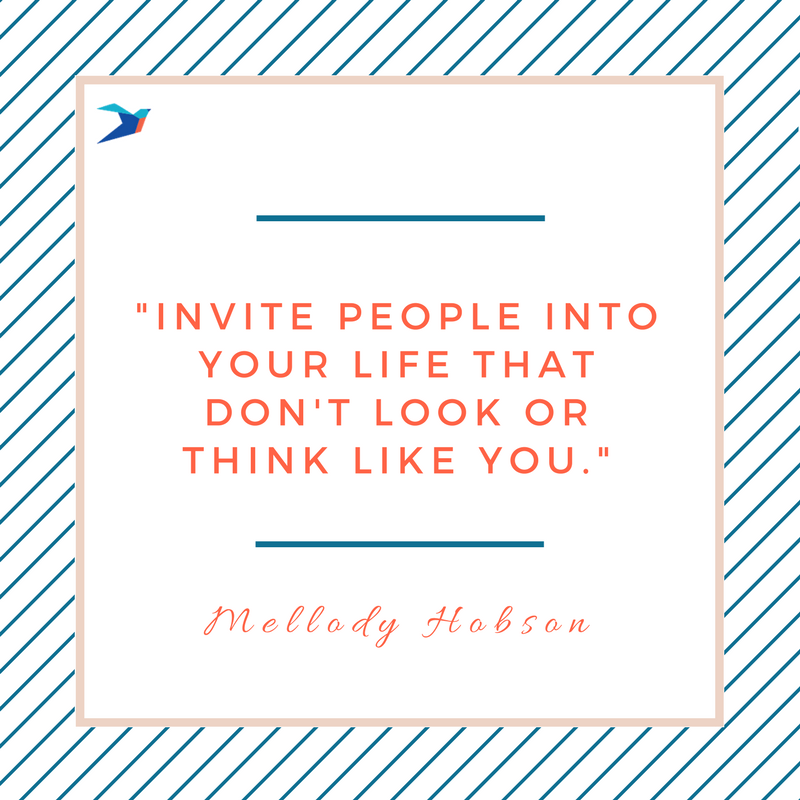 EllevateNtwk's tweet photo. "Invite people into your life that don't look or think like you." – Mellody Hobson https://t.co/CSXpj1remO https://t.co/4wNB997xWt