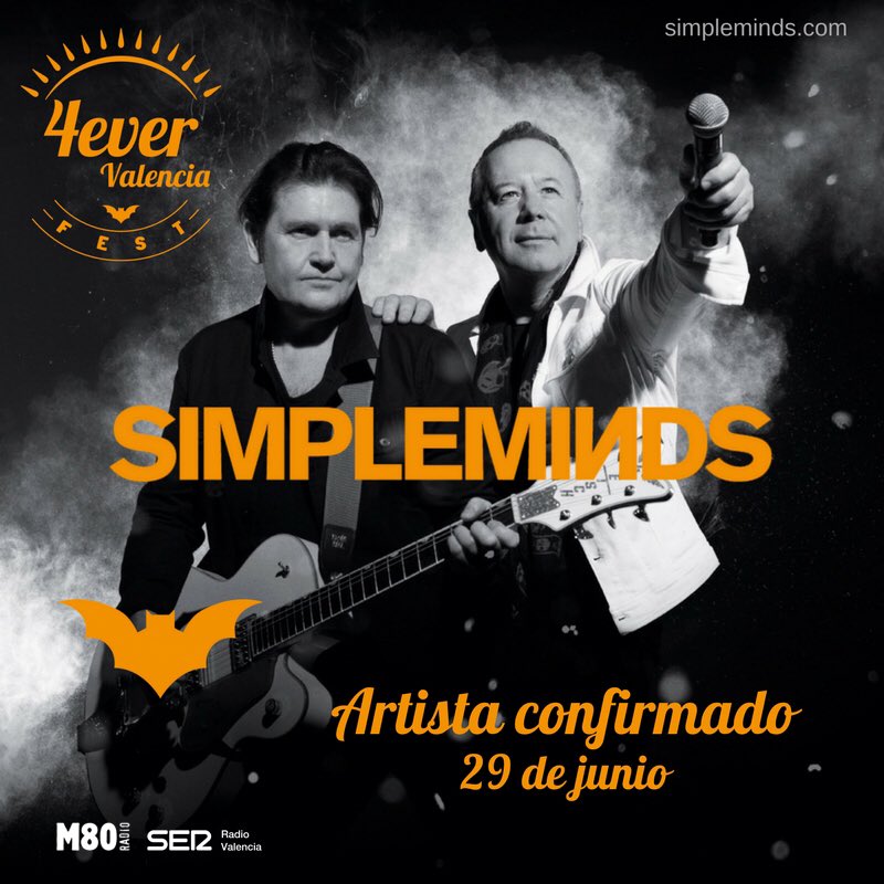 Los40Classic_Va's tweet photo. Nace @4everValencia con @simplemindscom @the_prodigy y Santiago Auserón con Sexy Sadie como primeros artistas invitados.
29 y 30 de junio 2018 Valencia https://t.co/NBLnv7N4o8