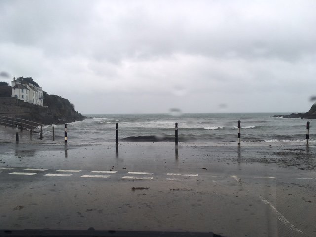 Out and about at the weekend braving the rough weather, putting up more For Sale Boards, this was taking at Portmellon #besidethesea