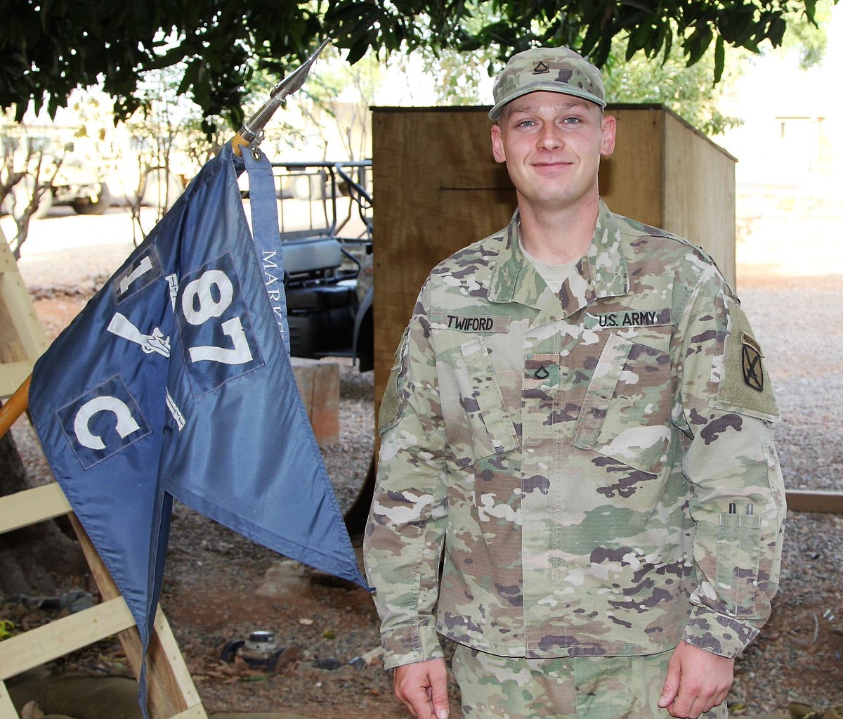 'I always looked up to people in the military as America's finest. So, that's what I wanted to be,' said Pfc. Tony Twiford with #ClimbtoGlory in #Cameroon #WWSW #WhyWeServeWednesday #MeetYourArmy #USArmy