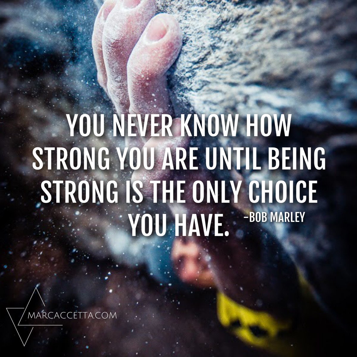marcaccetta's tweet photo. YOU NEVER KNOW HOW STRONG YOU ARE UNTIL BEING STRONG IS THE ONLY CHOICE YOU HAVE. -BOB MARLEY #quotes #quotestoliveby #bobmarley #truth https://t.co/ee9jMh4eTj