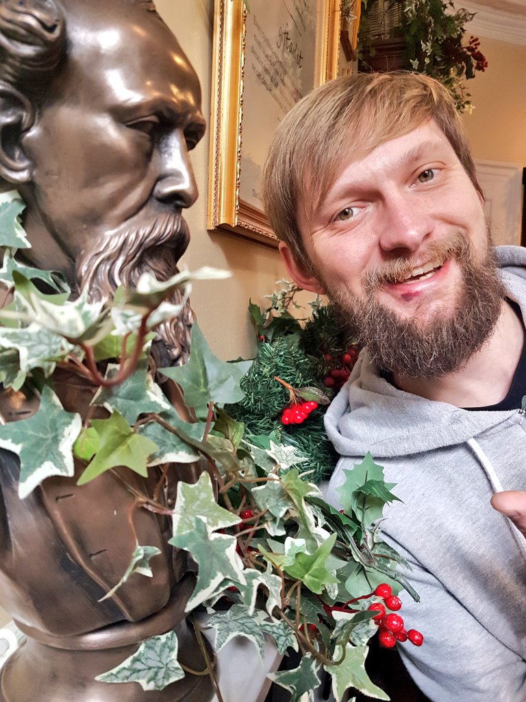 DickensMuseum's tweet image. It's #MuseumSelfieDay! If you've visited us recently or are stopping in today tag us in your selfies and we'll RT our favourites! #DickensMuseum #MuseumLife #StaffSelfies #BeardGame