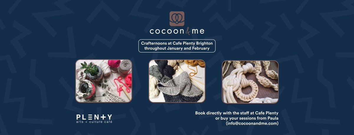 Have you heard about Crafternoons @ Cafe Plenty? Click the link for all you need to know! facebook.com/events/1929849… #Crafternoons #CafePlenty #Macrame #Barista #Brighton #Creative #Mindfulness #WisdomWednesday