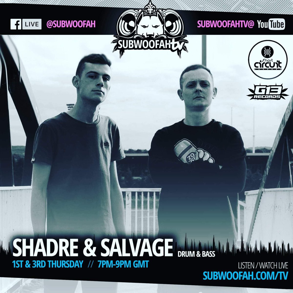 SalvageDj's tweet image. This Thursday! @subwoofah 📺 19:00/21:00 #drumandbass #jumpup #rollers #neuro #liguid #jungle w/ @SalvageDj &amp;amp; @shadreUK 

Don&apos;t be late 🔥🔥🔥