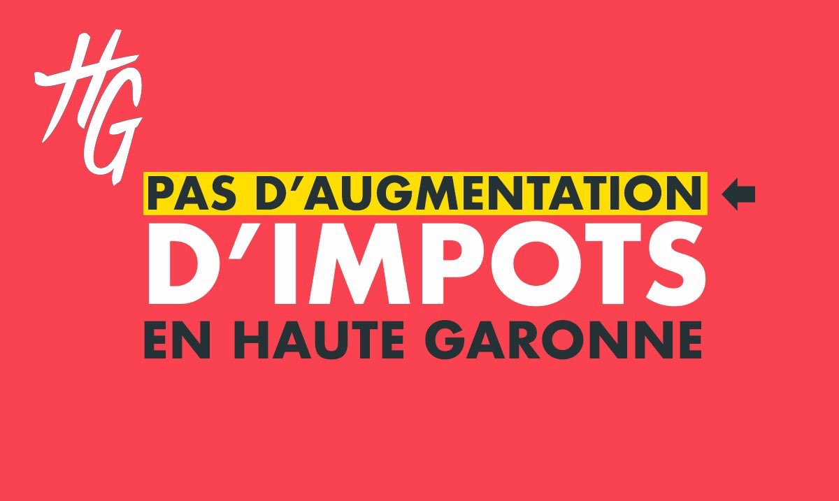Cette année encore, pas d’augmentation de la part départementale des #impôts locaux en <a href="/HauteGaronne/">Haute-Garonne</a> !