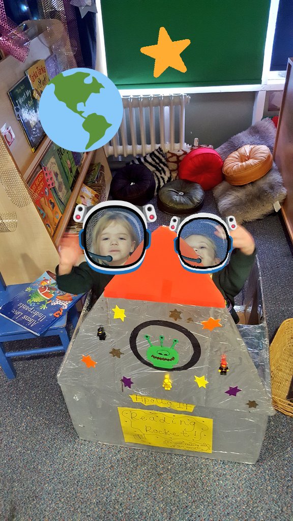 penguinsmissp's tweet image. Annnnnd...they loved it! We have never seen the reading area so busy. 10, 9, 8, 7, 6, 5, 4, 3, 2, 1, 0...READ! @MGPAcademy  #readingrocket #Nursery #readingarea #outofthisworld