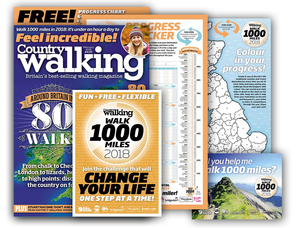 We are proud sponsors of <a href="/countrywalking/">Country Walking</a> #walk1000miles challenge! We’re beating those January blues by getting out into the great outdoors, &amp; have a collection of wonderful walking breaks to help you clock up those miles too! Pick up your magazine today: bit.ly/2mEg9MY