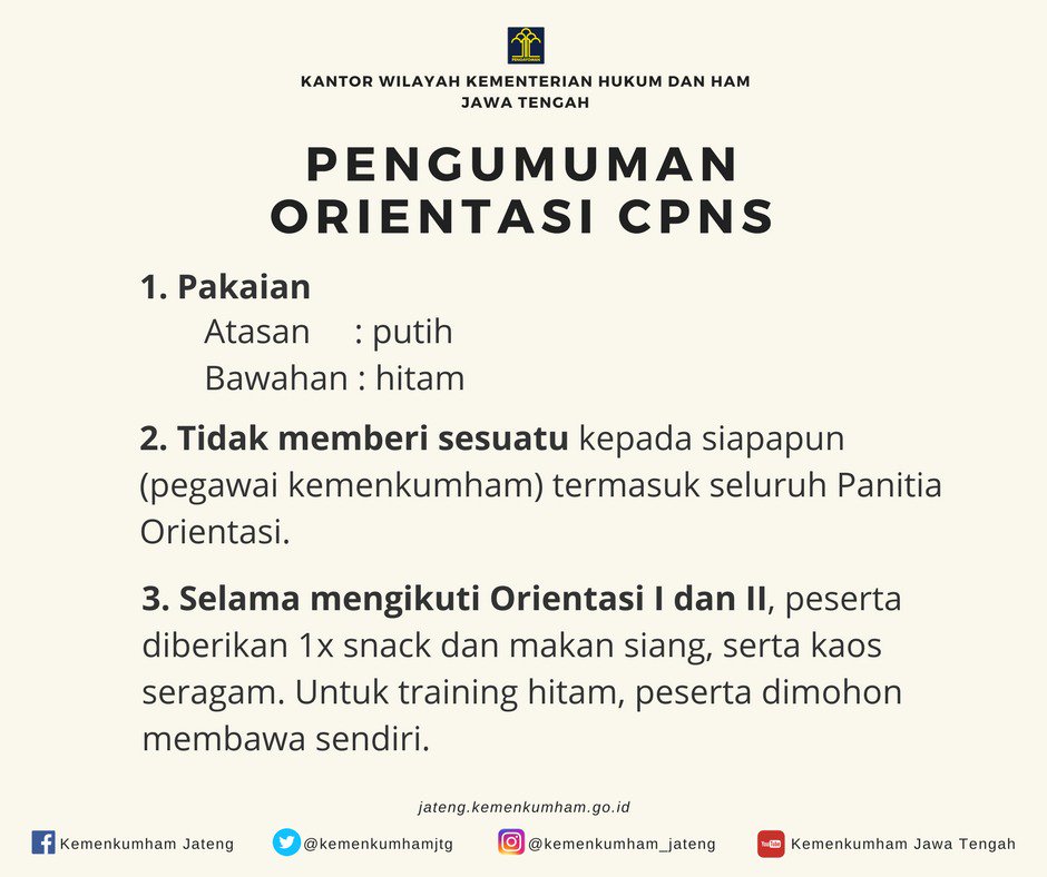 Kanwil Kementerian Hukum Jawa Tengah (@kemenkumjateng) on Twitter photo 