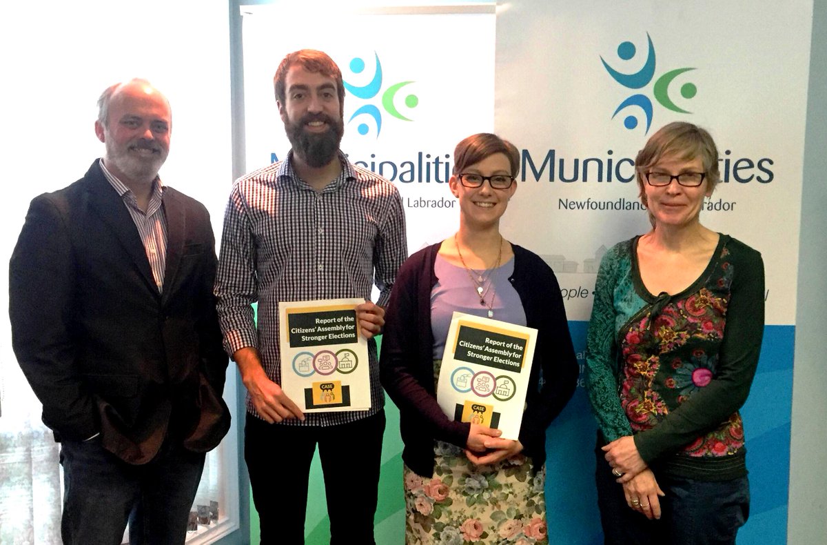 CASENL_'s tweet photo. Great meeting with @CraigPollett &amp; @paerewyck of @MunicipalNL yesterday! Thanks for your time, and the excellent discussion on strengthening democracy in our communities. Looking forward o engaging your members on democratic reform! #nlpoli #CASE4change https://t.co/vb69K5eFzj