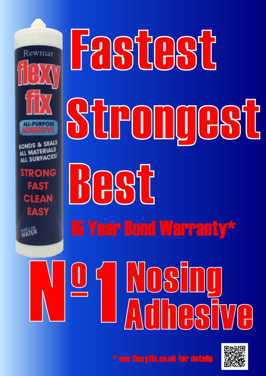 Nobody does it better, often imitated, never equaled, certainly not surpassed   #Flexyfix Strongest, Fastest, No.1, Nosings, Grippers &amp; more
Endorsed by #Quantum