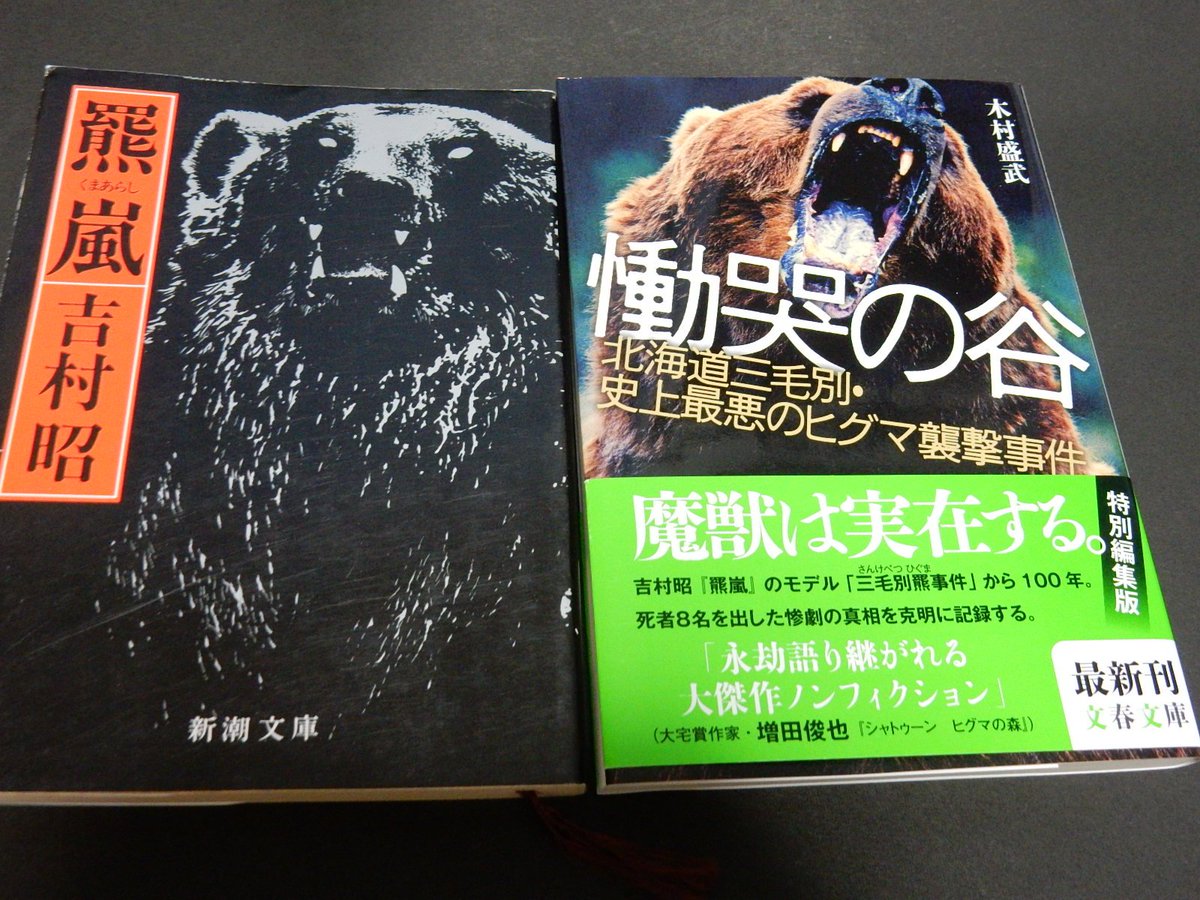 O Xrhsths 窓木 Sto Twitter ちなみに吉村昭先生が三毛別羆事件を題材にした小説 羆嵐 を書く上で参考になった資料が収録されてるのが 慟哭の谷 北海道三毛別 史上最悪のヒグマ襲撃事件 という本です