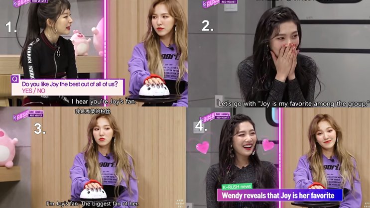 20. Red Velvet Wendy is THE BIGGEST FAN of Joy, she loves and supports her member, even she helped Joy with script during her first drama (LOVE THEIR FRIENDSHIP)