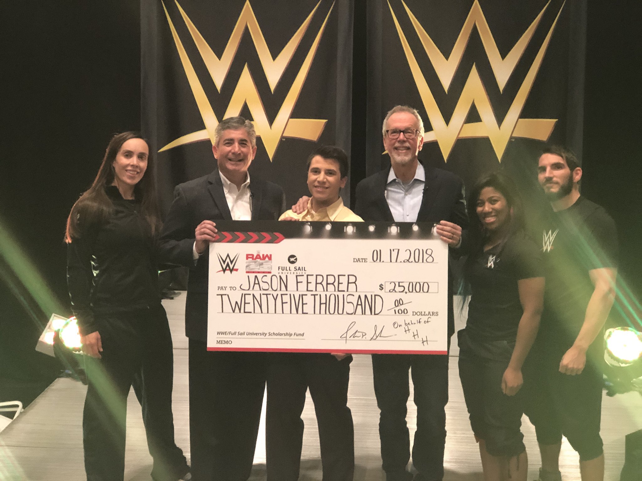 Jason Ferrer Interview After Receiving $25,000 Scholarship From WWE Jan.  2018 