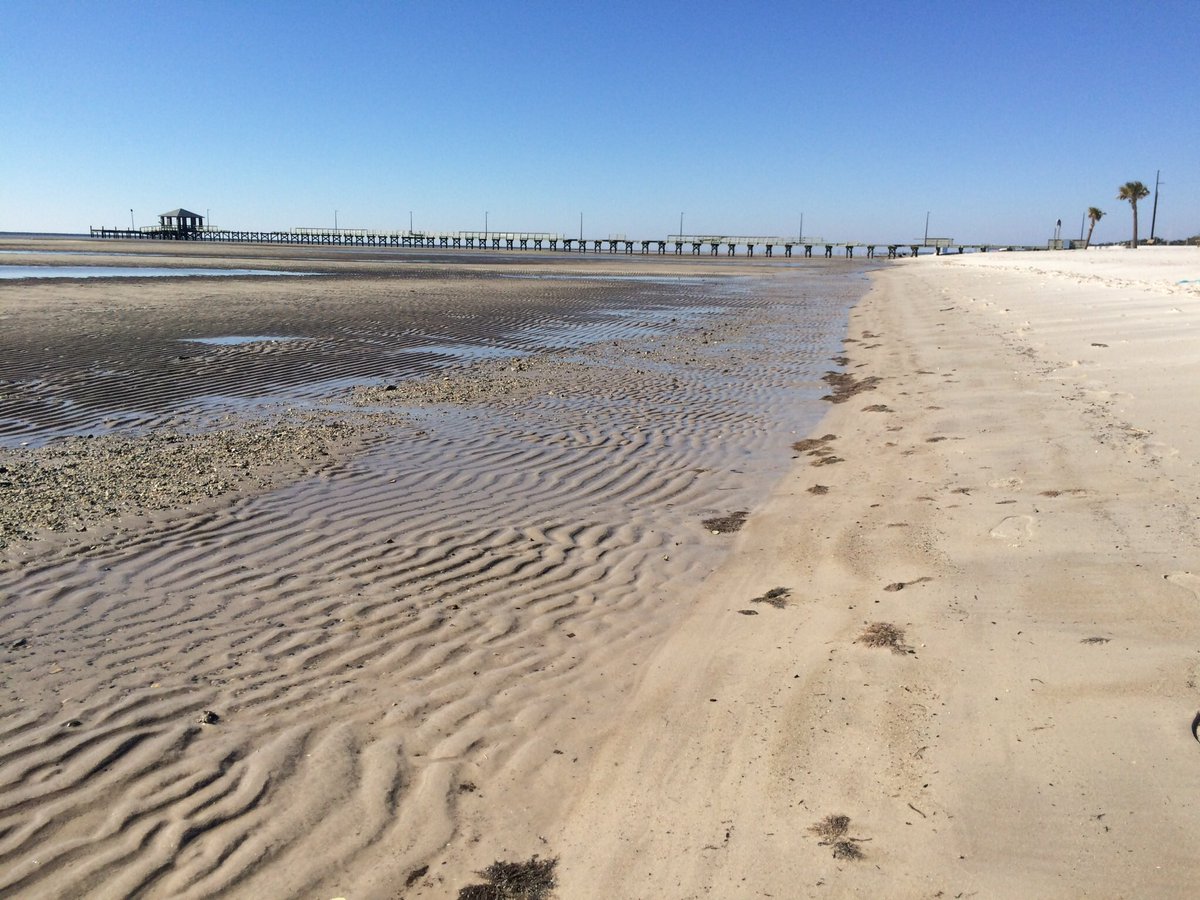 thebdpress's tweet photo. Snow, ice covers beaches in Biloxi, Miss. on Wednesday; roadways/bridges covered in slushy ice &amp; sand mix for treacherous commute. #mswx #mscoastlife #bdpress #yourlocalpaper [Credit: Keith Wilson] @MPAnewspapers @AP @NBCNews @CBSNews @ABC @CNN @FoxNews @NWSNewOrleans @NWSMobile https://t.co/8jtOAHsyZz