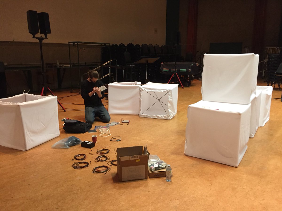 Testing day of our <a href="/pHacktoryLabs/">pHacktory</a> <a href="/ecotonosdesign/">Ecotonos</a> <a href="/CanadasNAC/">National Arts Centre</a> project #synesthesia #teensy #light #sound