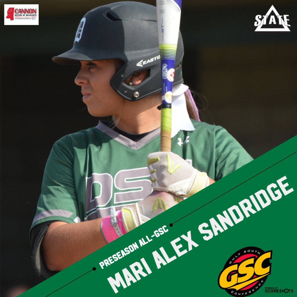 DeltaStateSB's tweet image. A big congrats to @marisandridge10 who was named Preseason All @GulfSouth! #NeverQuit