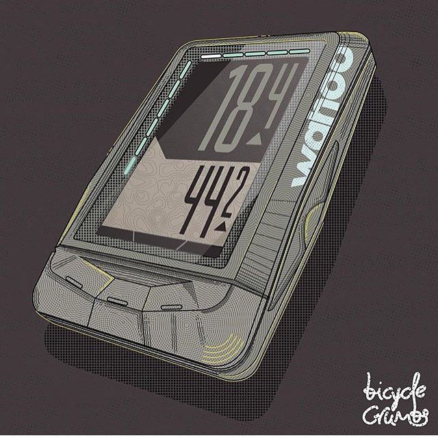 Both an excellent drawing and an excellent review of the Wahoo Element by <a href="/bicyclecrumbs/">Bicyclecrumbs</a> . Give it a read and let us know what you think! @wahoofitnessofficialElement or Garmin, it’s a tough choice. I don’t like to do product comparisons but it’s hard not to especially since…