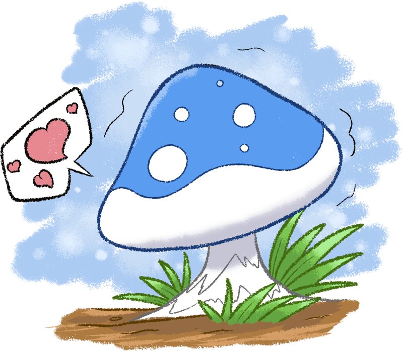 Geistault's tweet image. It's just me for now, but with a little luck and a few transformative spores I'll have some friends to nuzzle into before long!