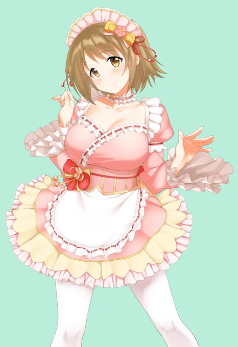 新春かな子が可愛かったから描き始めたけどパーツや模様が多かったのでいろいろ省略。 