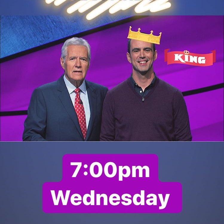 Reminder: Watch Broughton’s <a href="/leejquinn/">Lee Quinn</a> on Jeopardy! tonight at 7:00. #skocaps