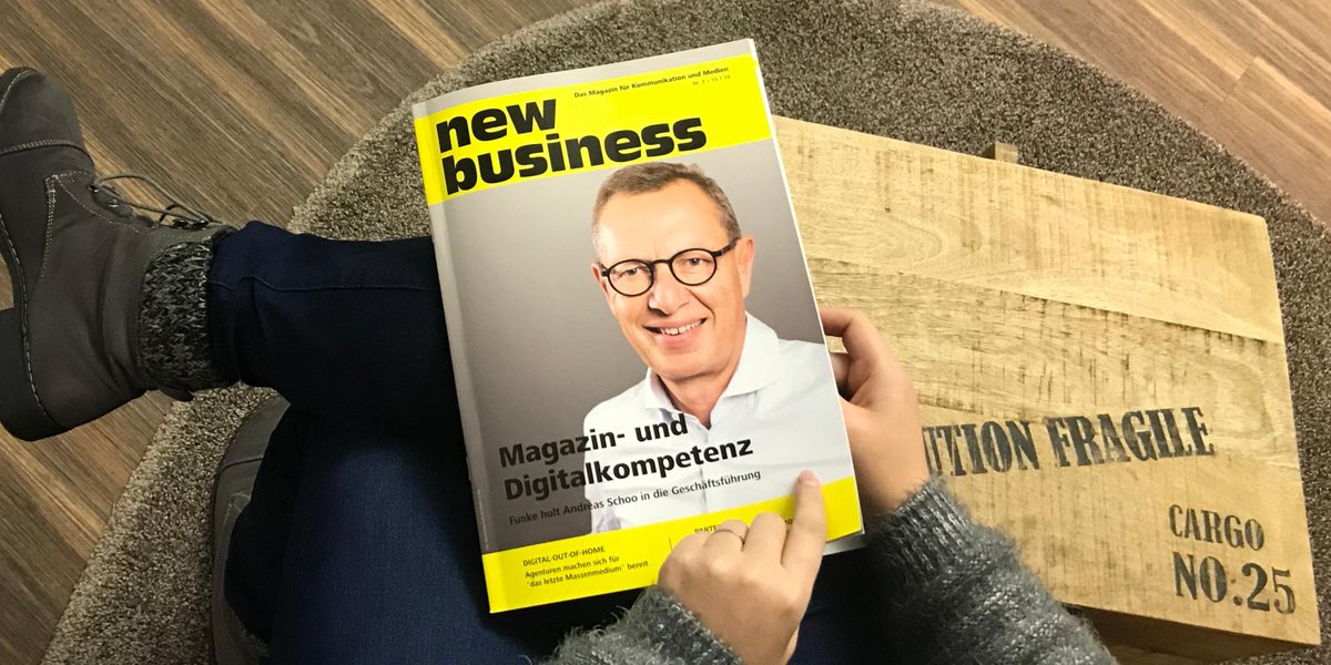 Wachstumsmarkt DOOH – Wie sich das vermeintlich letzte Massenmedium zu einem digitalen Volltreffer entwickelt und warum Unternehmen davon profitieren können, erklärt unser Geschäftsführer Andreas Gräther in der neuen Ausgabe von <a href="/nbZwitscher/">new business Magazin</a>:  new-business.de/kommunikation/…