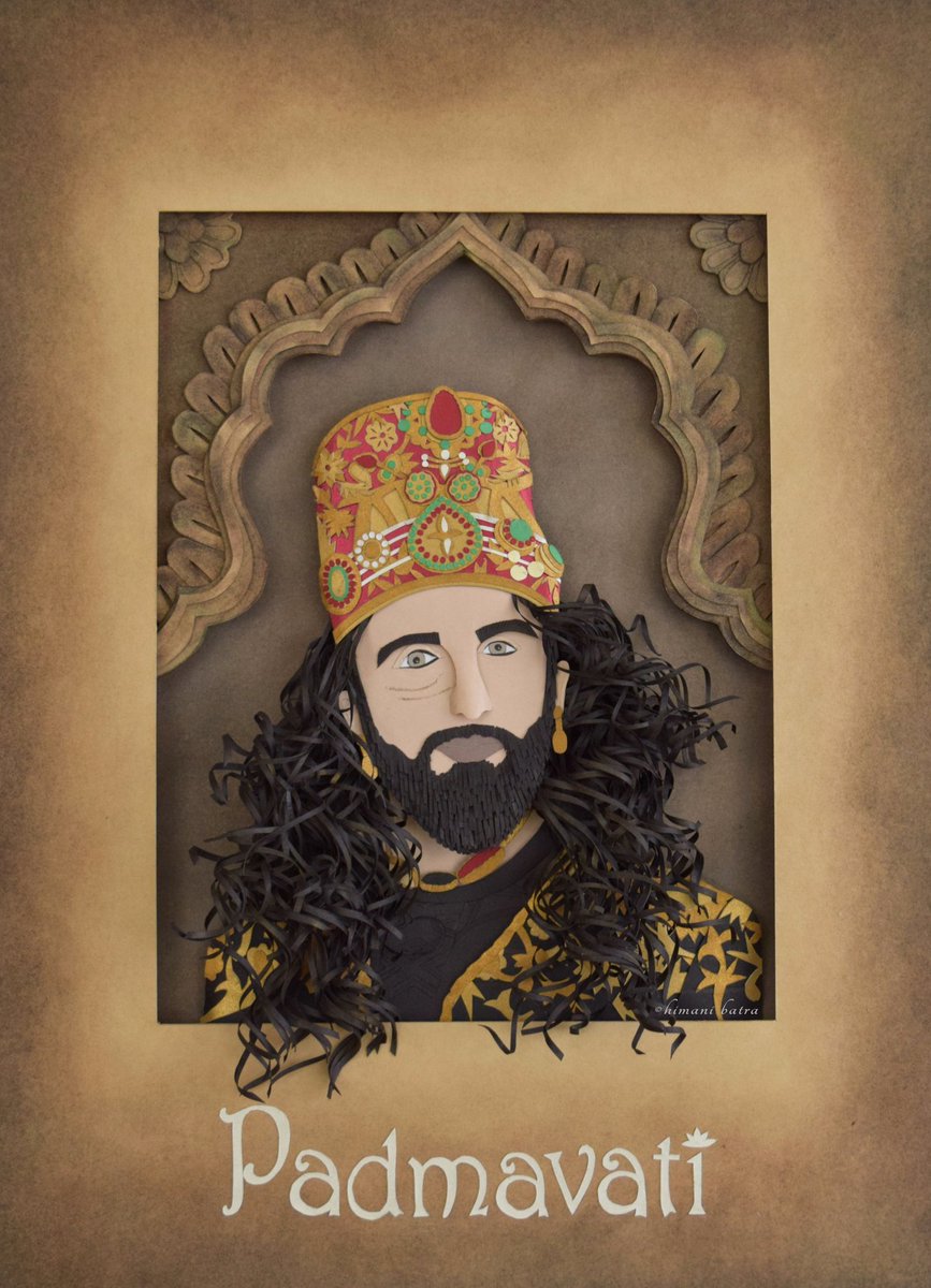 batra15himani's tweet photo. #Paperart
Recreated @filmpadmaavat 's poster in paper in Nov. Padmavati now became padmaavat in Jan. Should I change the handmade frame &amp; handcut text to Padmaavat? 🤔 Making of poster in profile.@RanveerOfficial @SLBhansali_ @deepikapadukone @shahidkapoor #Padmavati #Padmaavat https://t.co/s1aLX4GrGh