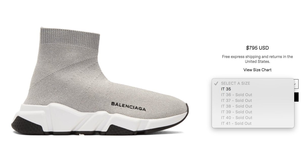 Balenciaga Size Chart