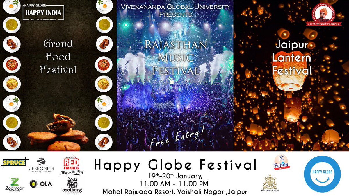 4HappyIndia's tweet photo. Let's Celebrate Life With Happiness <3
#happyglobefoundation #happyglobefestival #grandfoodfestival #rajasthanmusicfestival #jaipurlanternfestival #youthindialeadershipfestival #makeindiahappy #happiness https://t.co/cWfCOH55AV