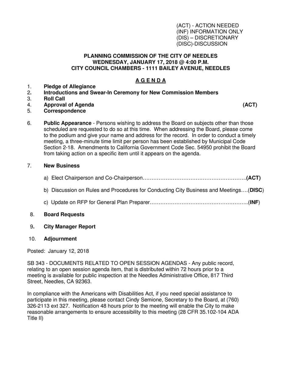 DrewsNews3's tweet photo. Needles, CA: Needles Planning Commission Meeting today!
#today #news #tonight #drewsnews3 #Needles #NeedlesCA #work #StartUp2018 @ZachNews @DrewsNews3 https://t.co/Ol4XXnvmtt