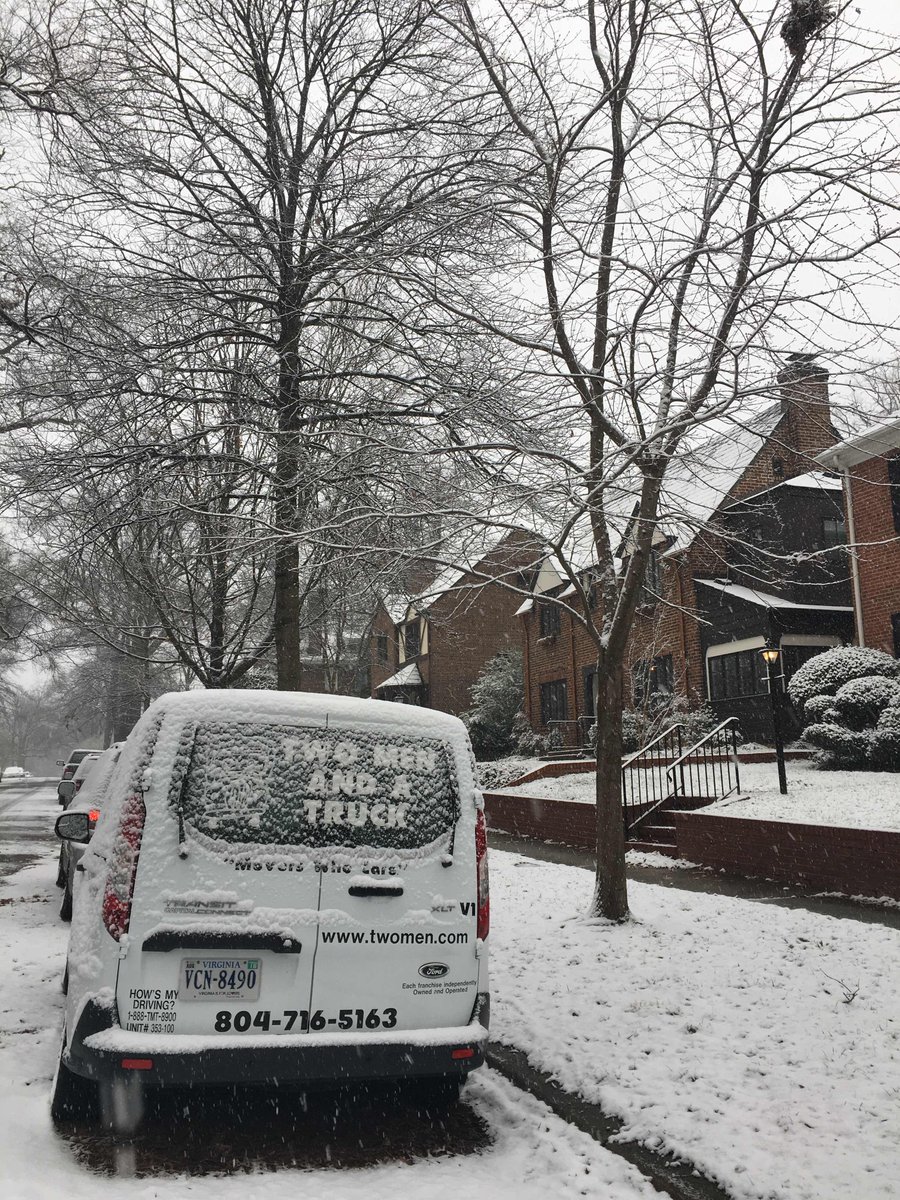 TMTChesterfield's tweet photo. Snow Day! ❄️🌨⛄️ #Twomenandatruck #twosnowmenandatruck #snowday #stillmoving https://t.co/QR99B2XDJA
