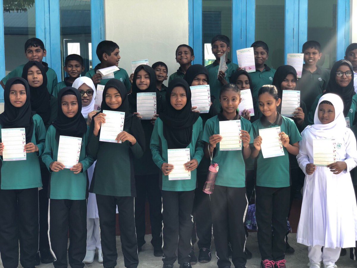 ARC_maldives's tweet photo. Help children keep safe from abuse by raising more awareness. Child Abuse Prevention Awareness Sessions at @haaec1980 and #FilladhooSchool for a total of 309 students from grades 4, 5, 6, 7 & 8 in partnership with @Min_Gender #HOPECampaign @Dhiraagu #DMRR2017 https://t.co/hsVnVHDKCR