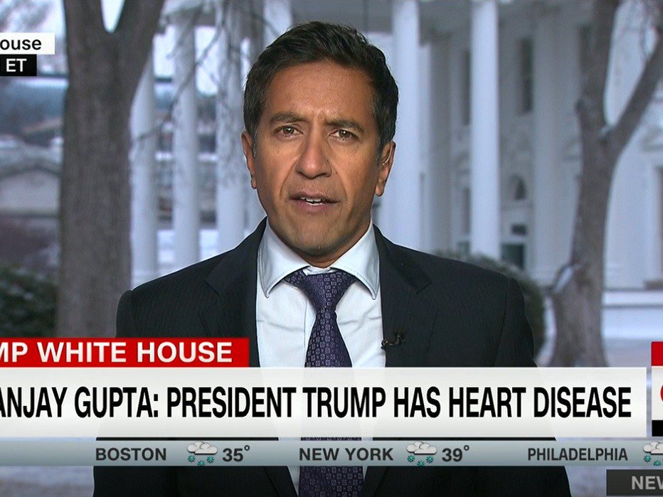 CNN Dr. Gupta isn't a cardiologist but a neurosurgeon - declares Trump has heart disease