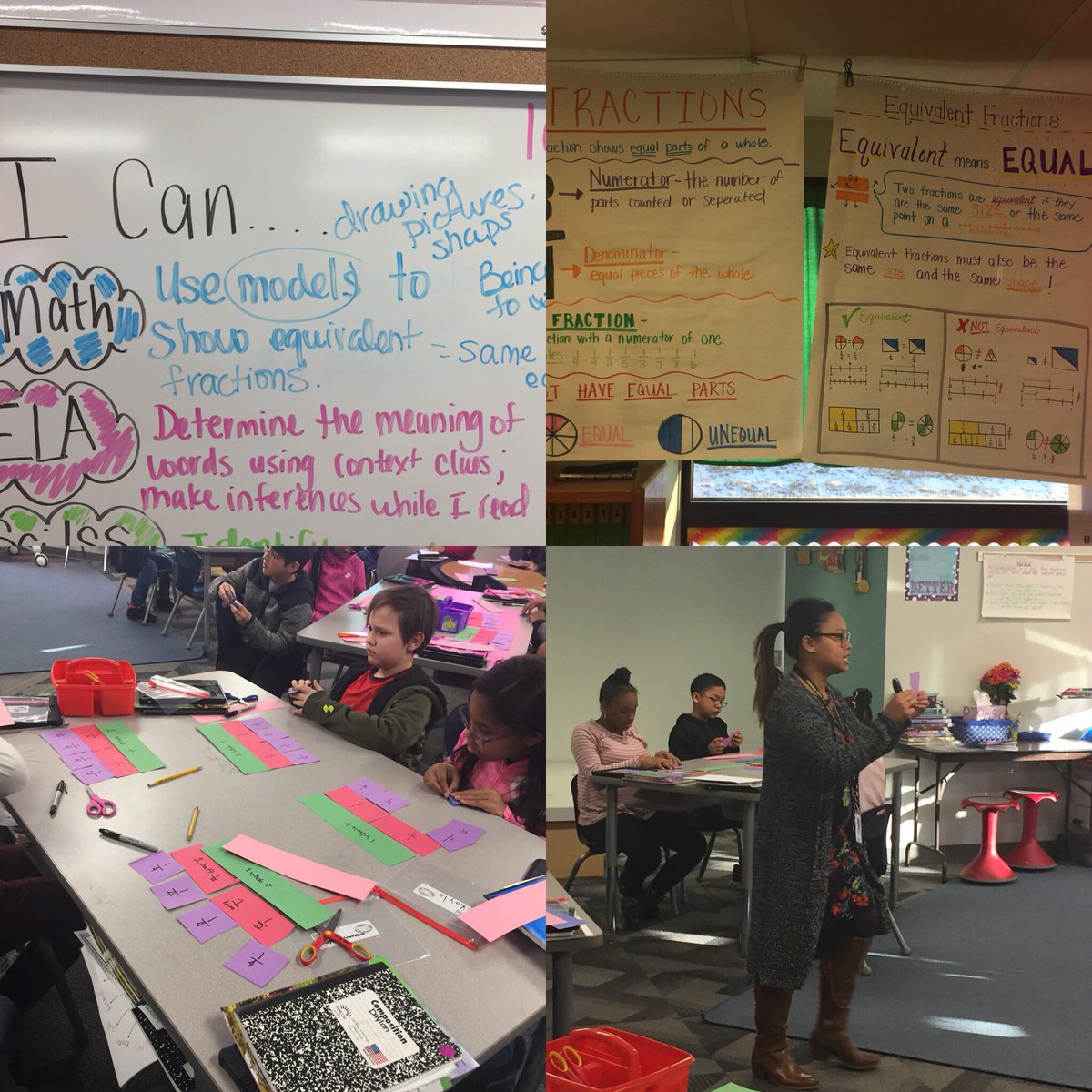 DrMikeCamp's tweet photo. From unpacking the I can statement to making their own fraction models @MrsStalkerHMC @CompassHMC1 students embrace the #HMC1-4Rs @HMC1MeYouUs https://t.co/XSWDwwt33y